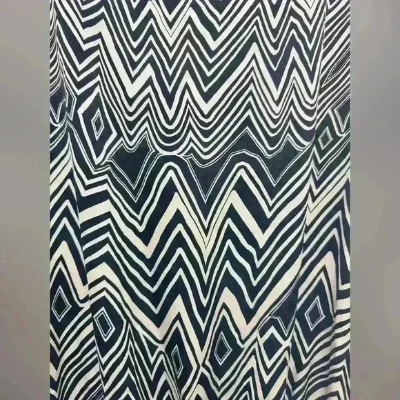 Express Silk Blouson Dress, Women’s Size Small, Geometric Black & Cream, Y2K - Picture 6 of 16